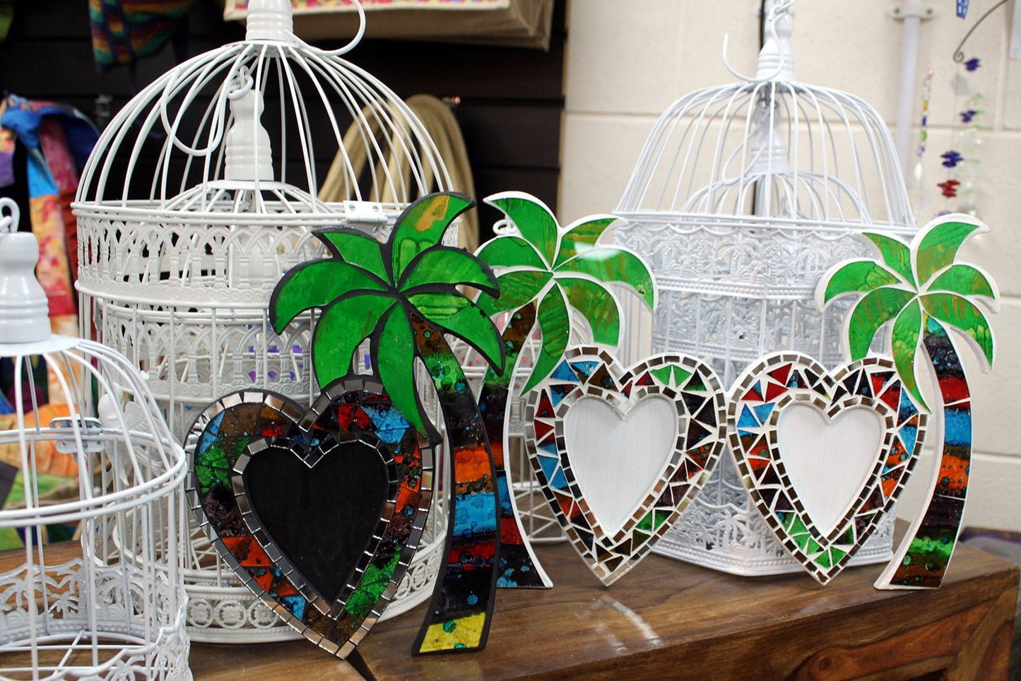 Large Mosaic Coconut Double Picture Frame detail view 5