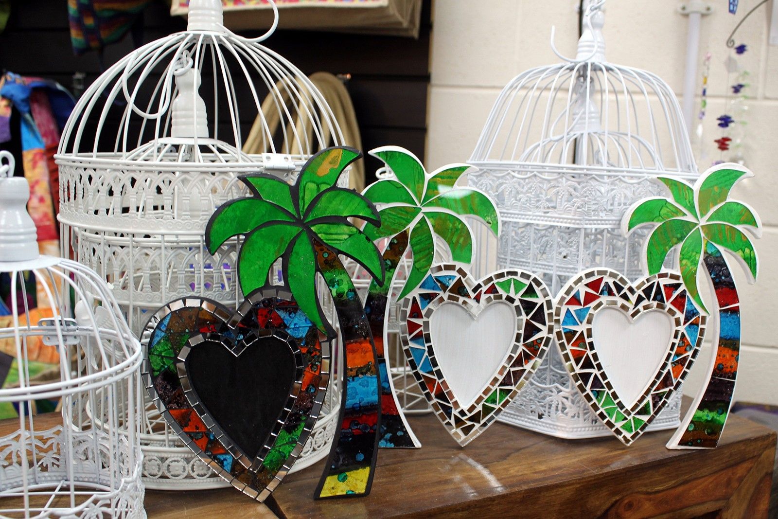 Large Mosaic Coconut Double Picture Frame detail view 5