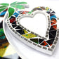 Large mosaic coconut double picture frame with natural textured finish