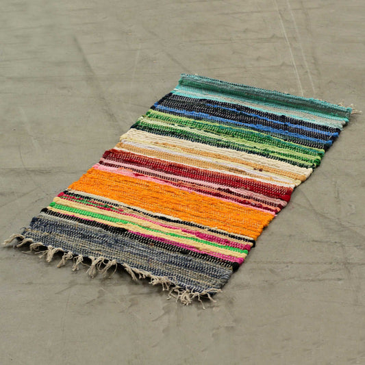 Large Rag Rug – 150 × 90 cm – premium quality – Rainbow Colours - Luna Panther