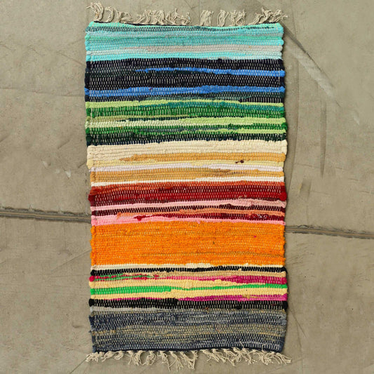 Large Rag Rug – 150 × 90 cm – premium quality – Rainbow Colours - Luna Panther alternate view