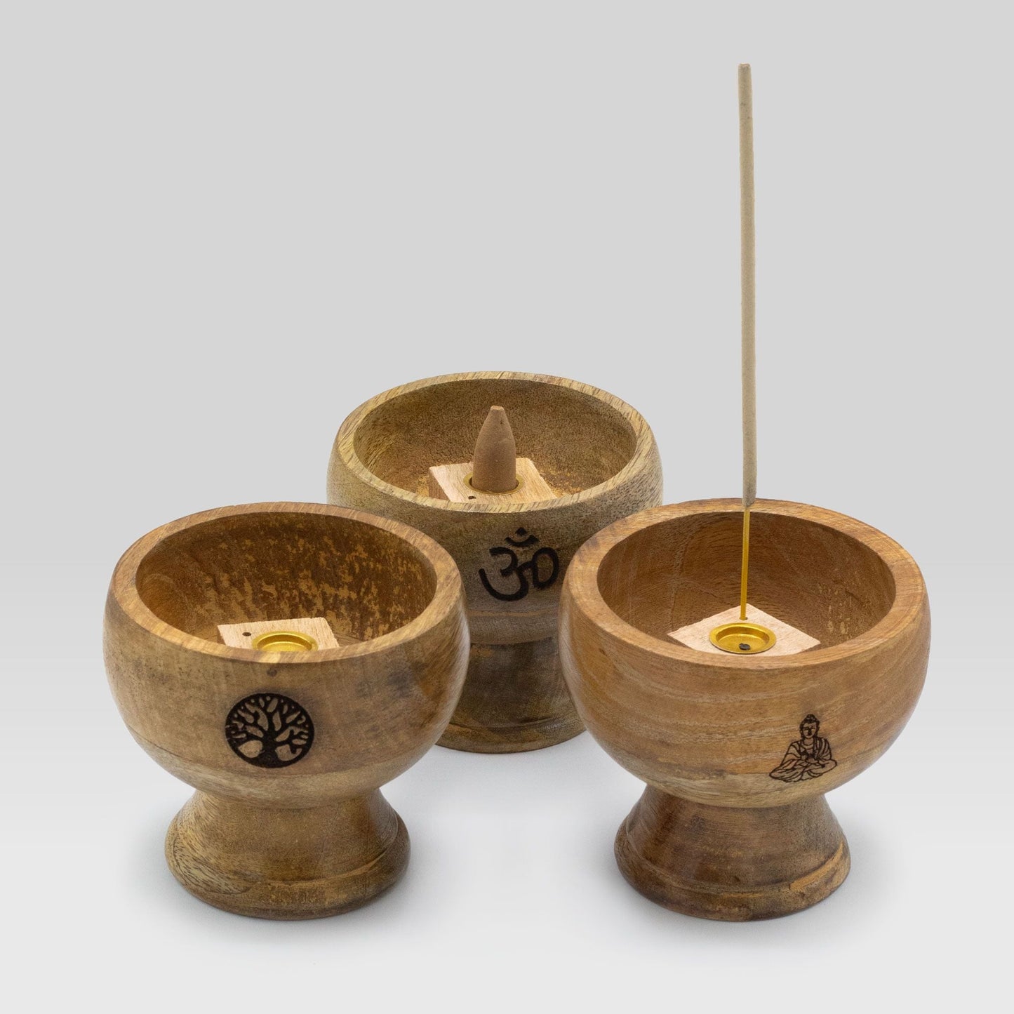 Large Ritual Bowl Incense Cone Holder 11x6cm - Buddha - Luna Panther