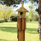 Large Round Seagrass Bird Box with Chimes 56x20cm - Luna Panther