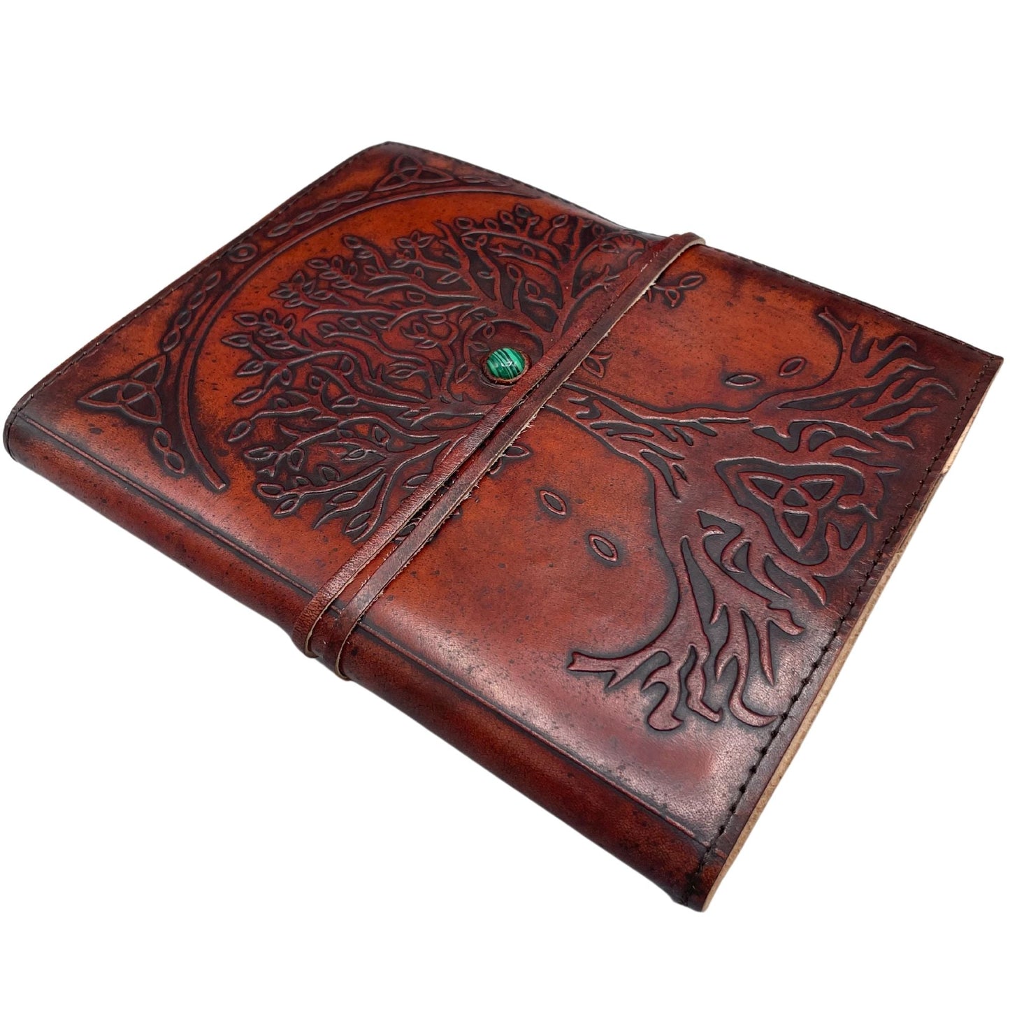 Large Tree of Life Leather Journal - 20x16x2cm - Luna Panther