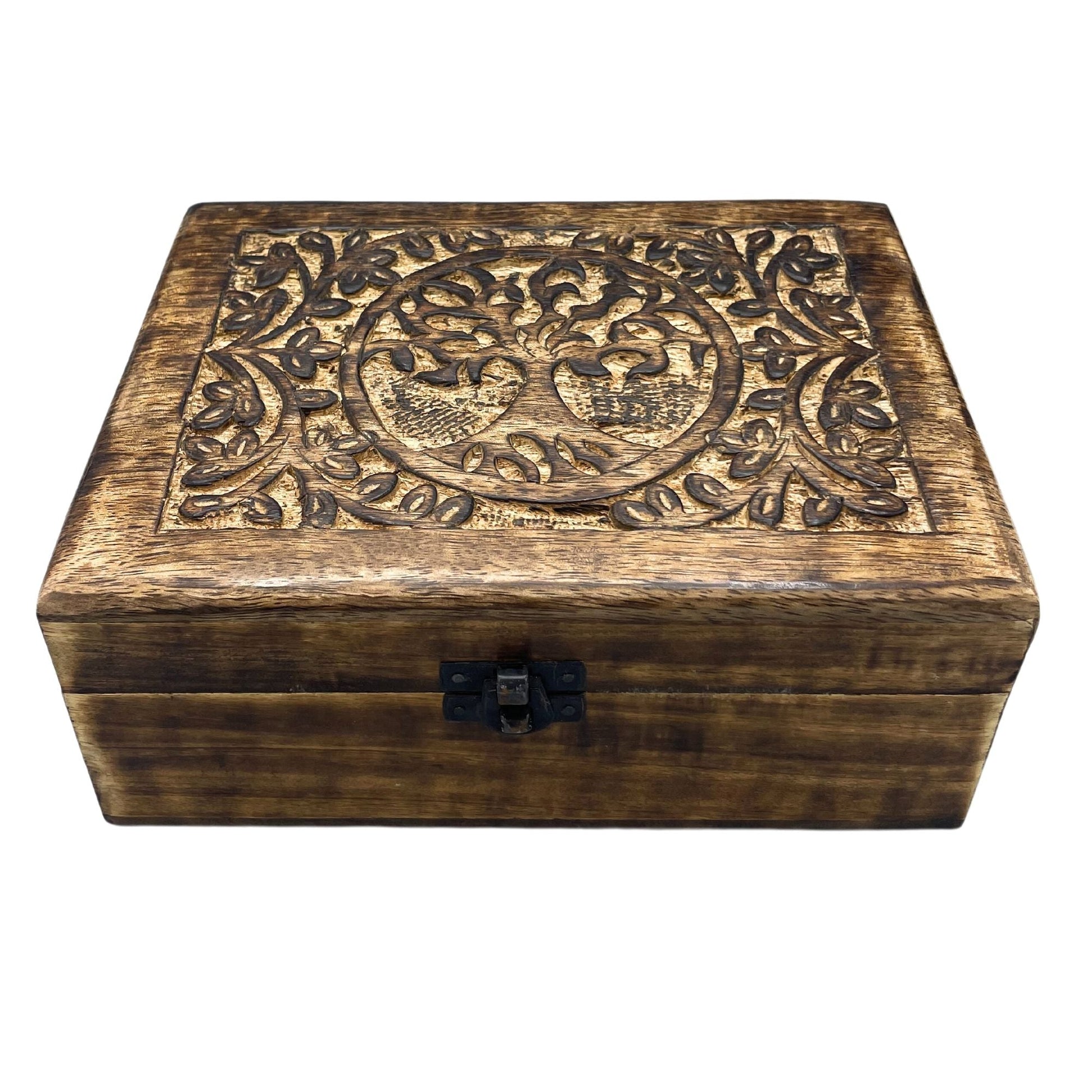 Large Wooden Keepsake Box 20x15x7.5cm - Tree of Life - Luna Panther