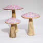 Large Wooden Mushroom - Pretty Floral - Luna Panther