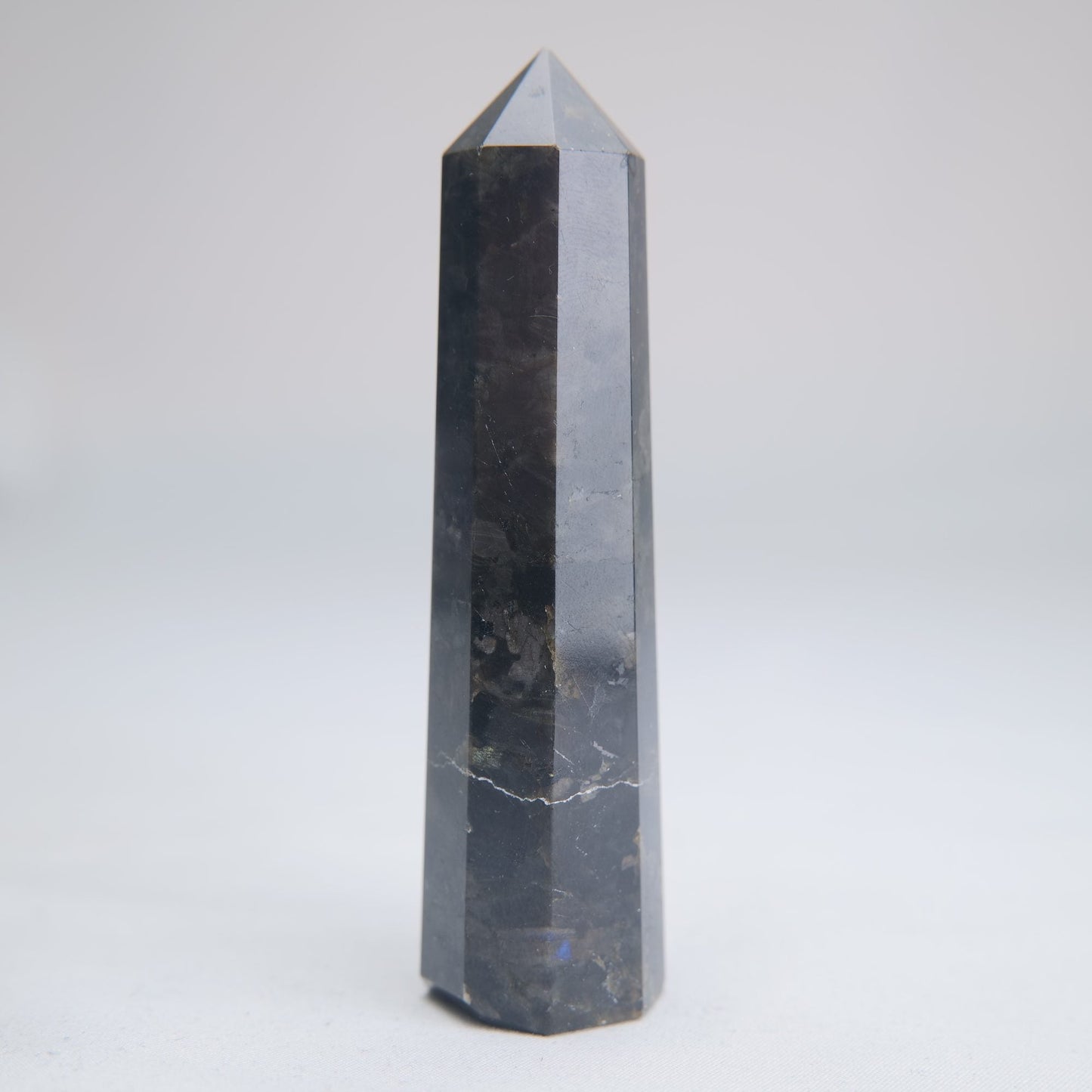 Larvikite Obelisk 100g 100mm - Luna Panther