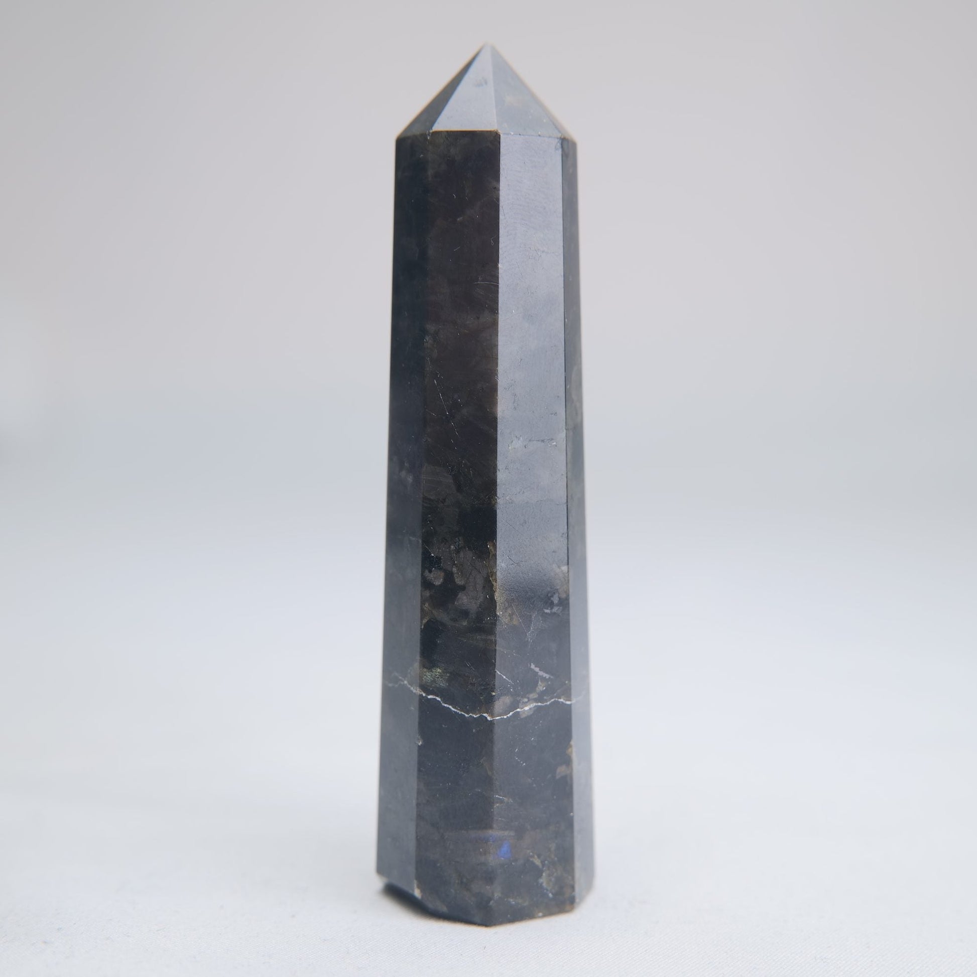 Larvikite Obelisk 100g 100mm - Luna Panther