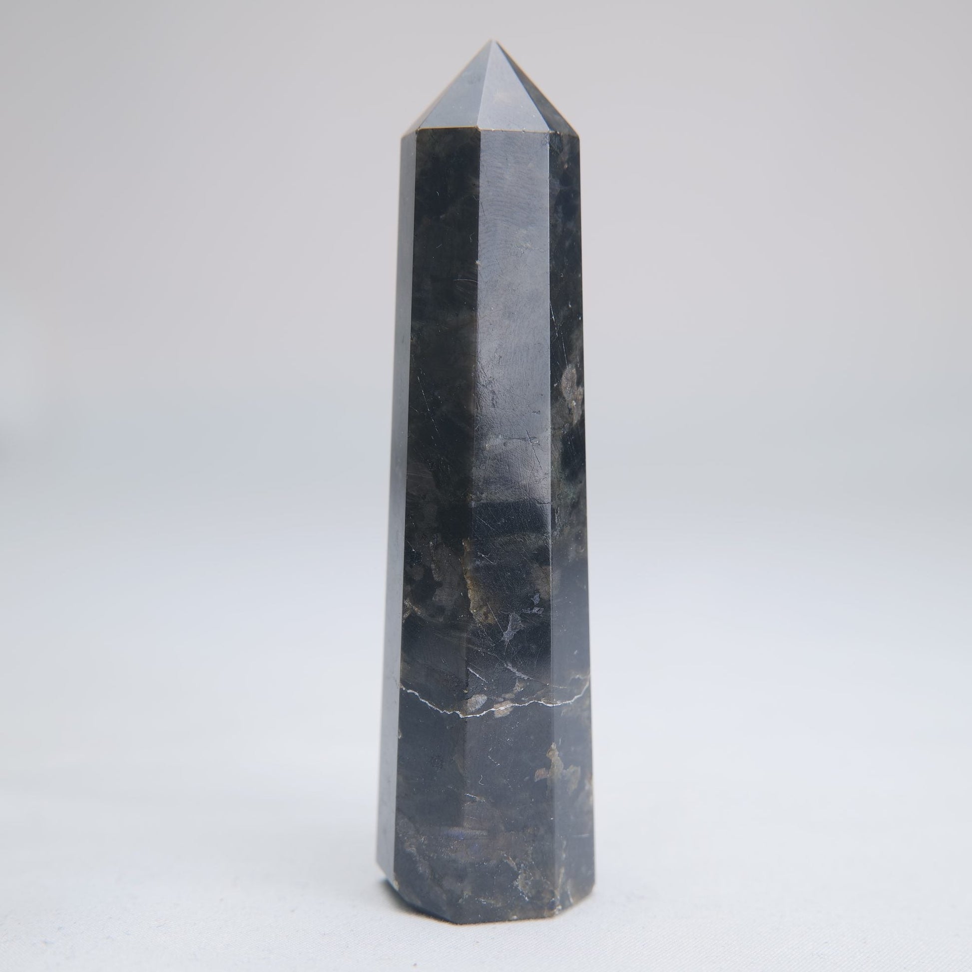 Larvikite Obelisk 100g 100mm - Luna Panther
