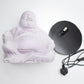 Laughing Buddha Lamp Lavender Crackle - Round Stand - Luna Panther