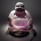 Laughing Buddha Lamp Lavender Crackle - Round Stand - Luna Panther