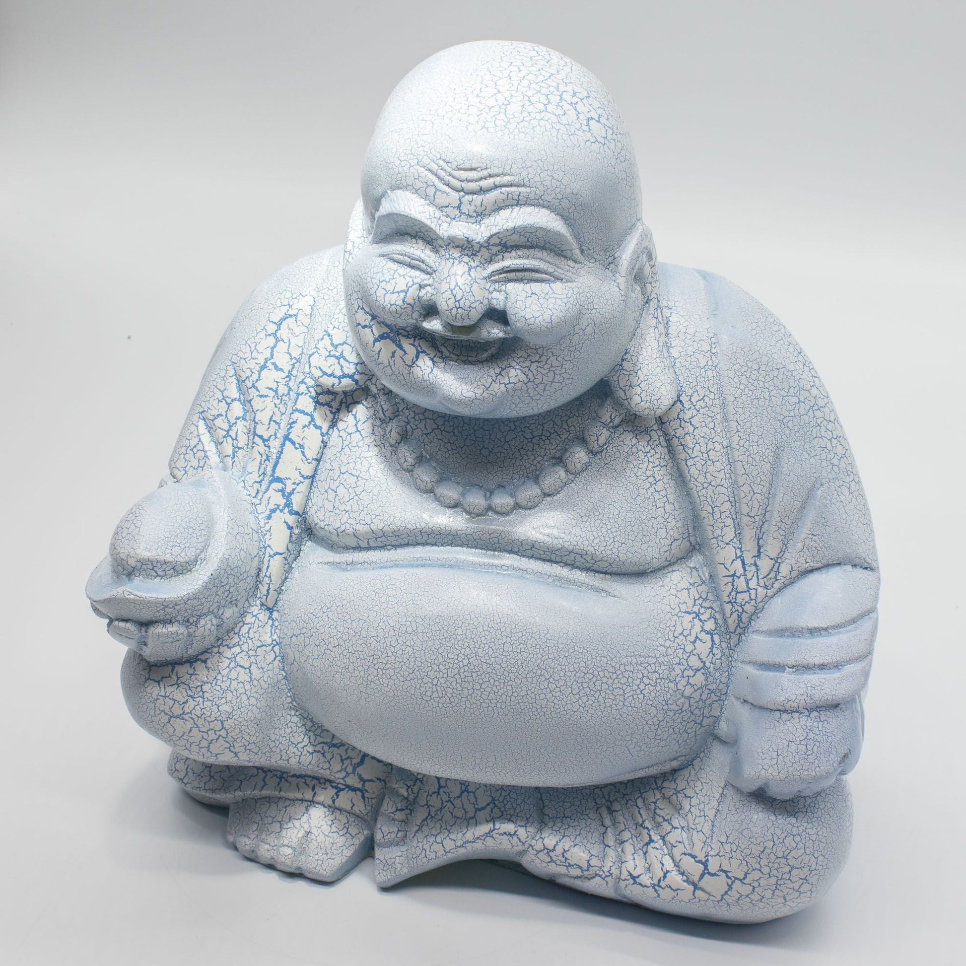 Laughing Buddha Lamp Sky Blue - Round Stand - Luna Panther