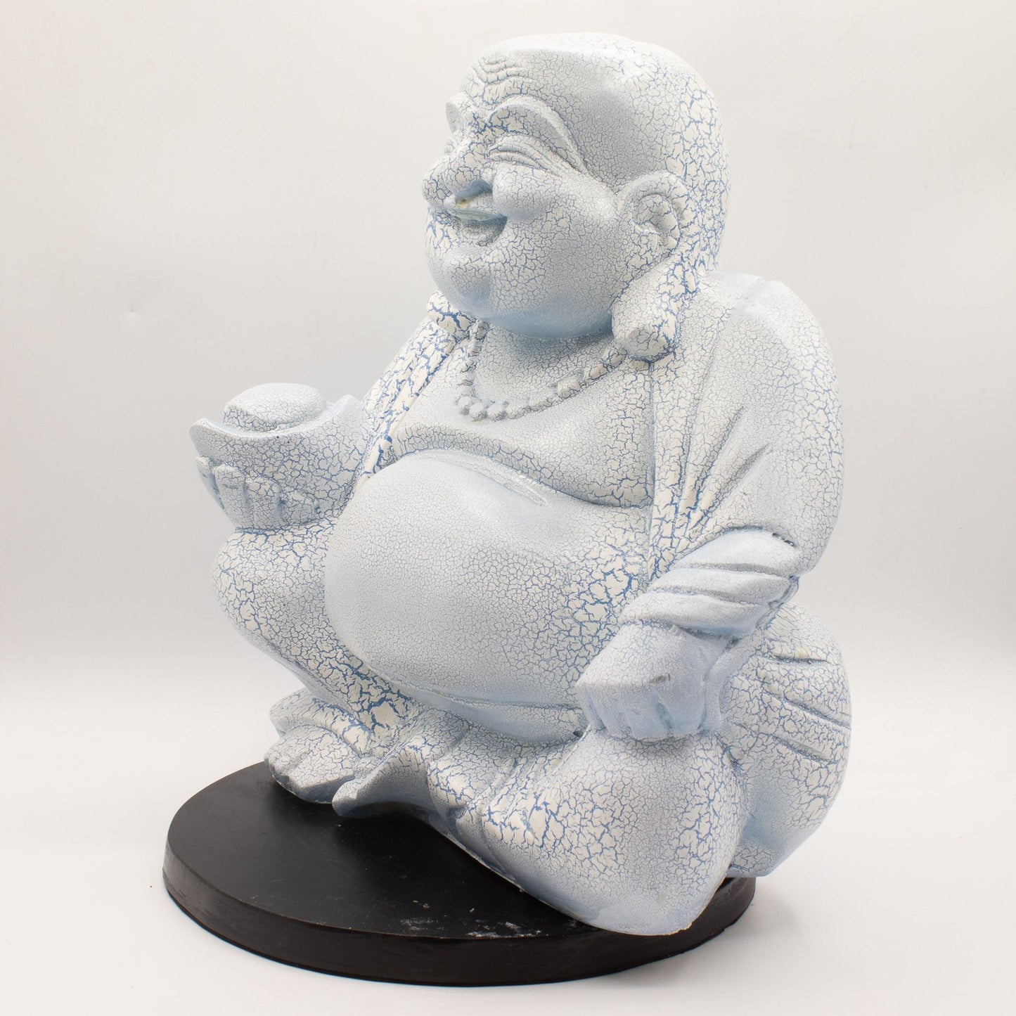 Laughing Buddha Lamp Sky Blue - Round Stand - Luna Panther