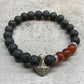 Lava Stone Bracelet - Axe - head Carnelian - Luna Panther