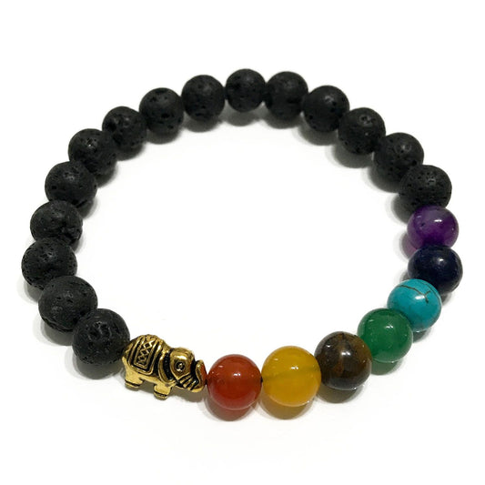 Lava Stone Bracelet - Elephant Chakra - Luna Panther