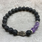 Lava Stone Bracelet - Fish Amethyst - Luna Panther