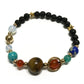 Lava Stone Bracelet - Gold Solar System - Luna Panther