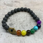 Lava Stone Bracelet - Hamsa Chakra - Luna Panther