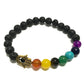 Lava Stone Bracelet - Hamsa Chakra - Luna Panther