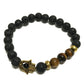 Lava Stone Bracelet - Hamsa Tiger - eye - Luna Panther