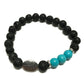 Lava Stone Bracelet - Leaf Turquoise - Luna Panther