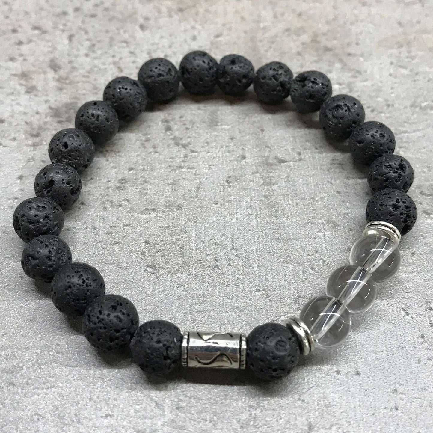 Lava Stone Bracelet - Tribal Rock Quartz - Luna Panther