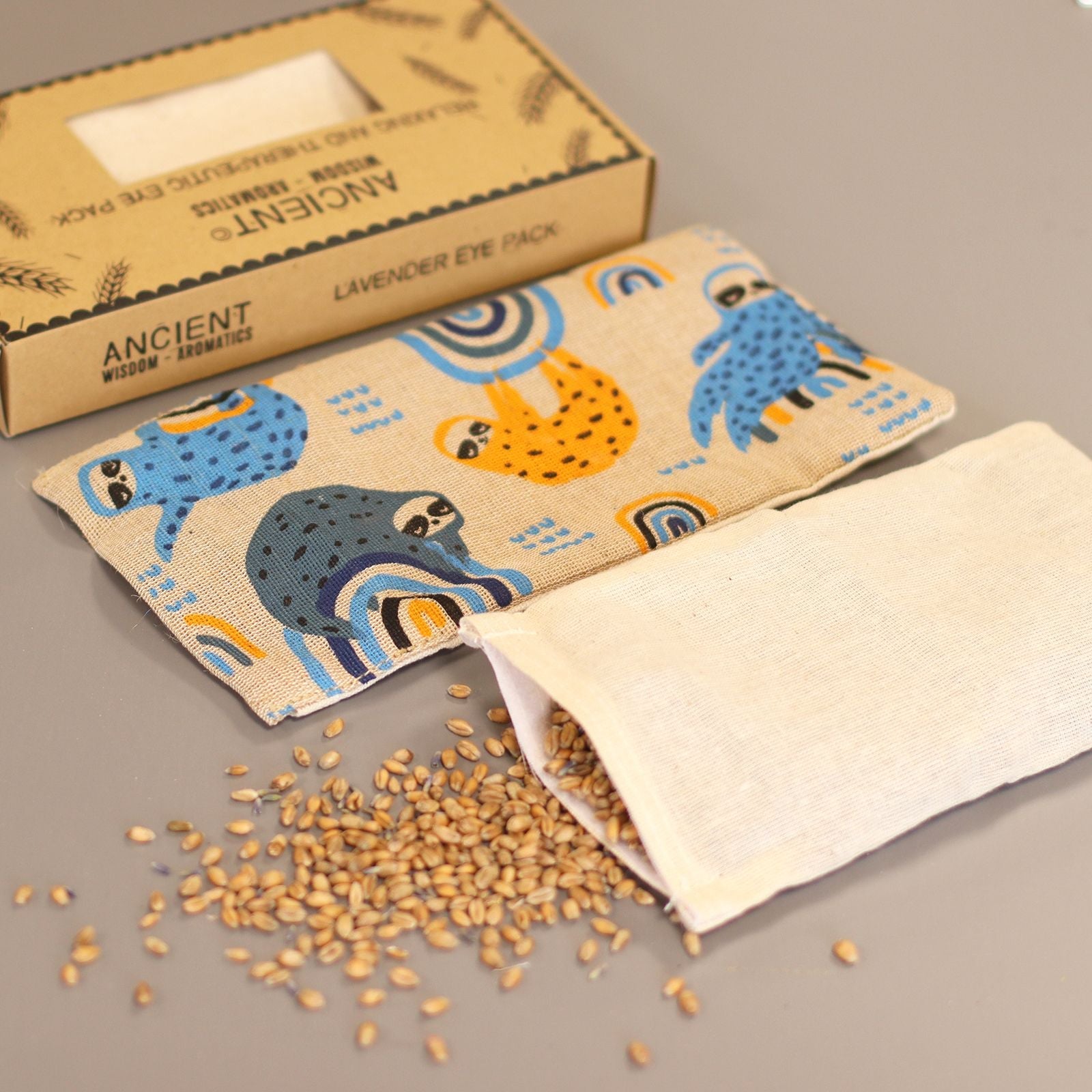 Lavender Natural Cotton and Juco Eye Pillow in Gift Box – Lazy Sloth - Luna Panther