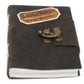Leather Black Confessions with Lock Notebook (7x5") - Luna Panther