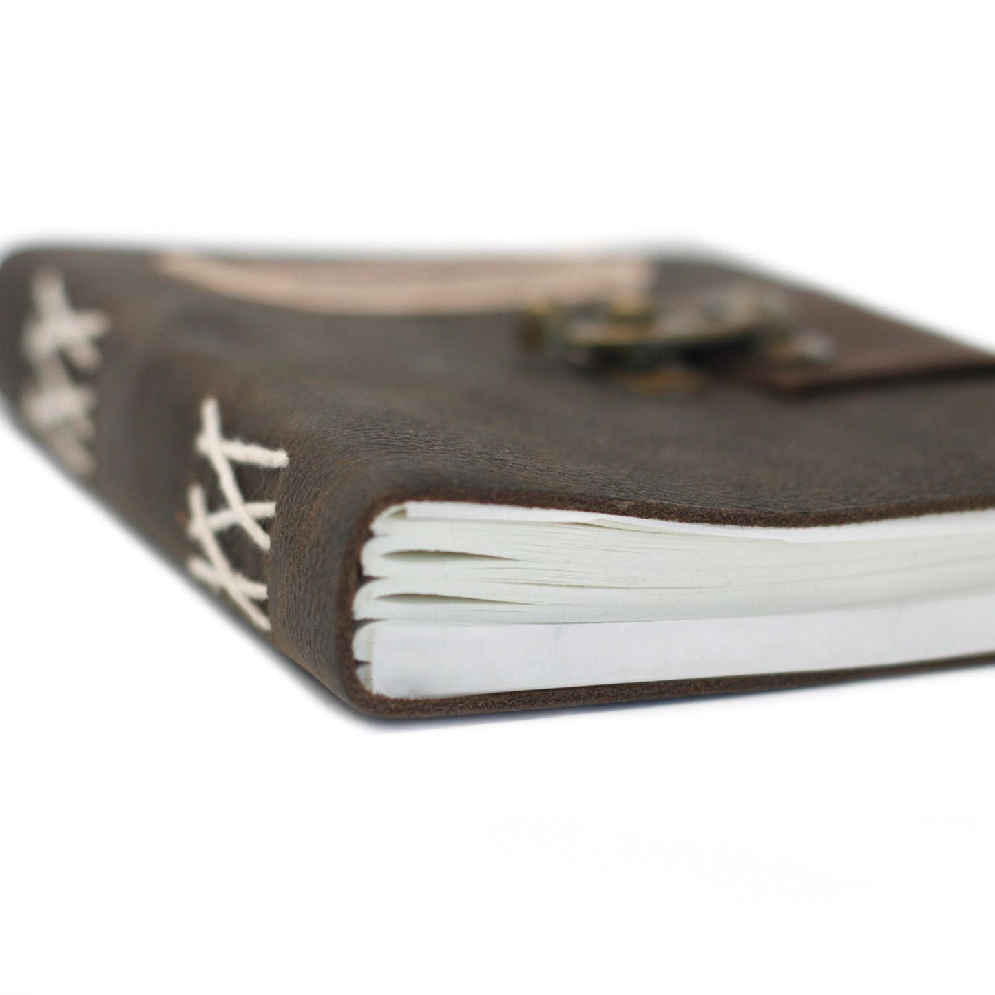 Leather Black Confessions with Lock Notebook (7x5") - Luna Panther