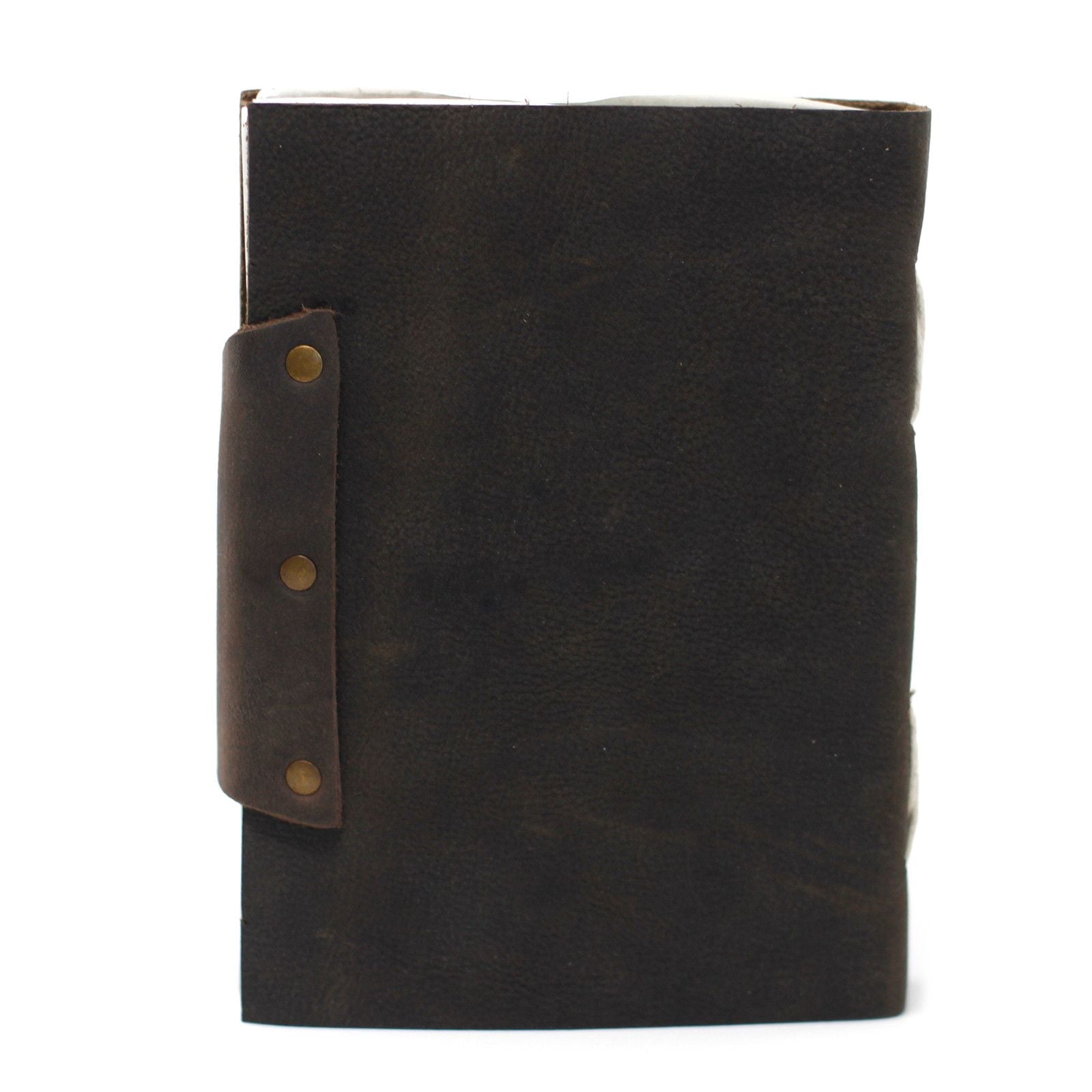 Leather Black Confessions with Lock Notebook (7x5") - Luna Panther