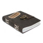 Leather Black Confessions with Lock Notebook (7x5") - Luna Panther