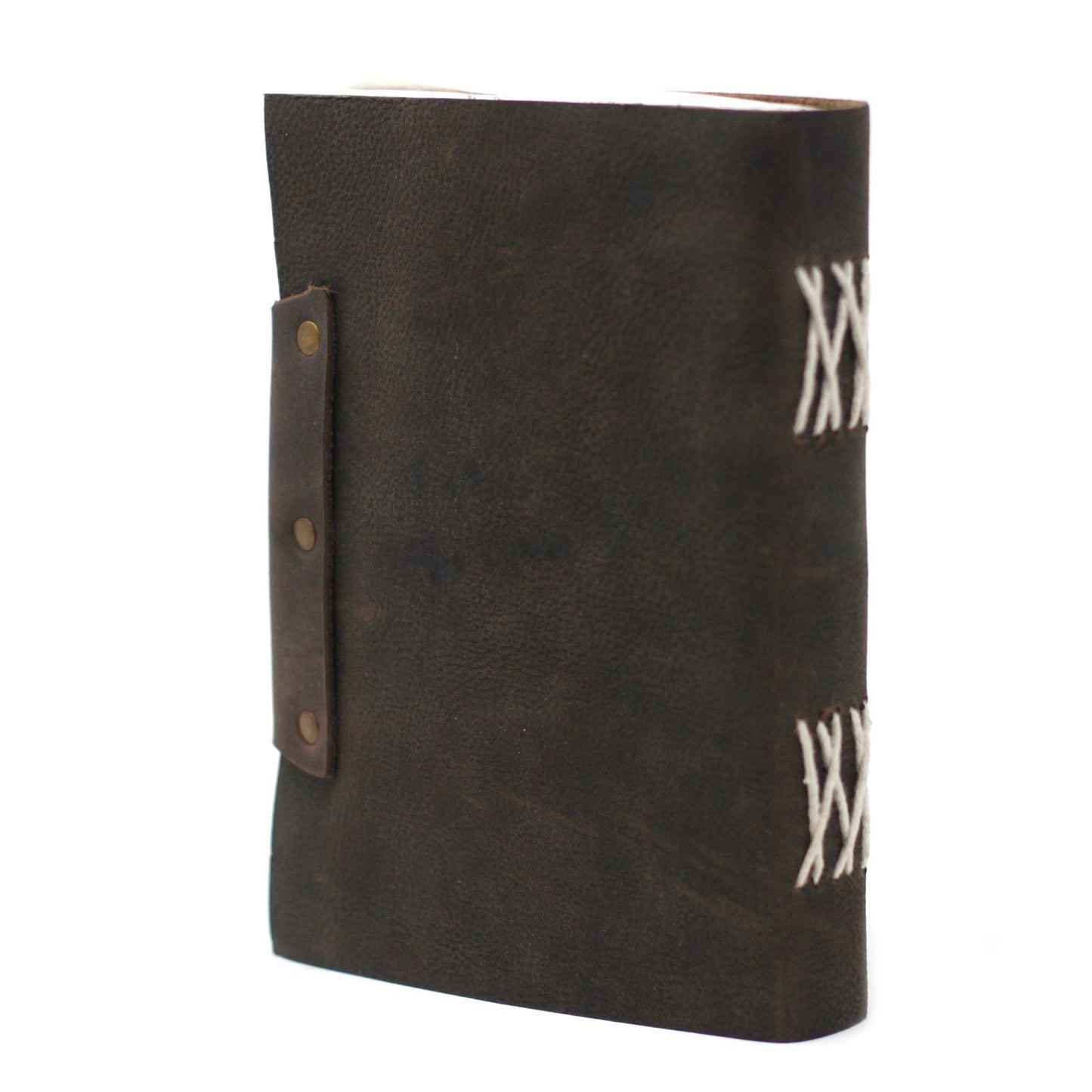 Leather Black Confessions with Lock Notebook (7x5") - Luna Panther