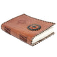 Leather Black onyx & Compas Notebook (7x5") - Luna Panther