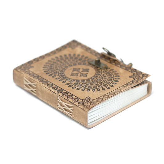Leather Blue Mandala Notebook (7x5") - Luna Panther alternate view