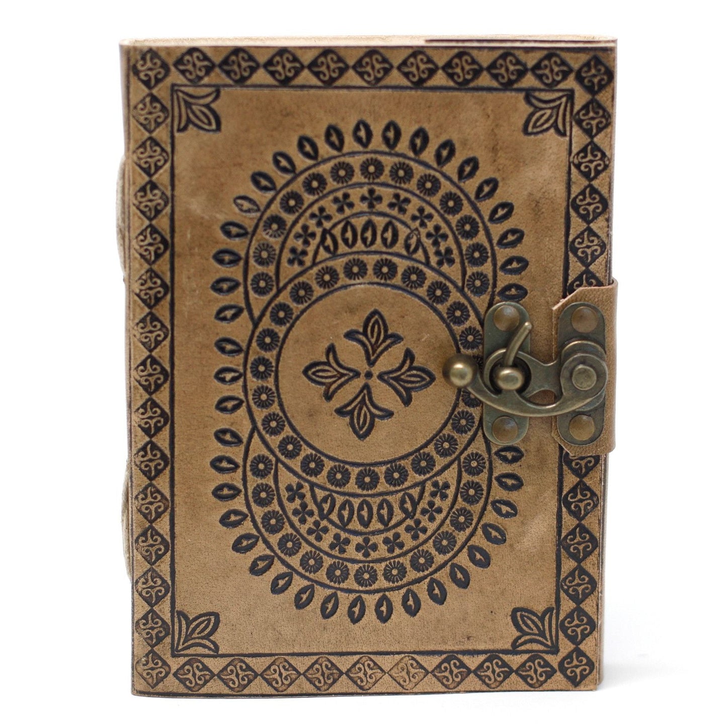 Leather Blue Mandala Notebook (7x5") - Luna Panther