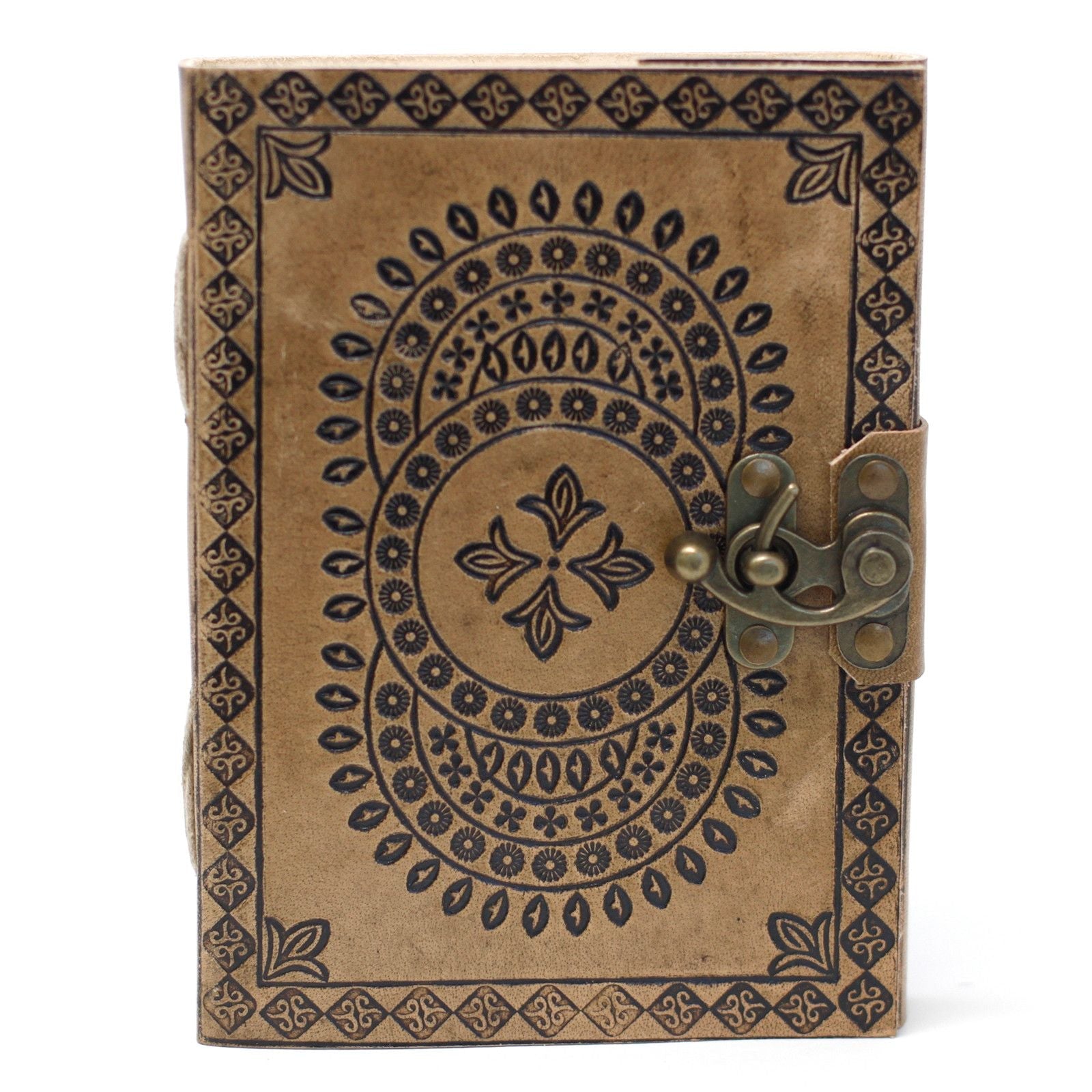 Leather Blue Mandala Notebook (7x5") - Luna Panther