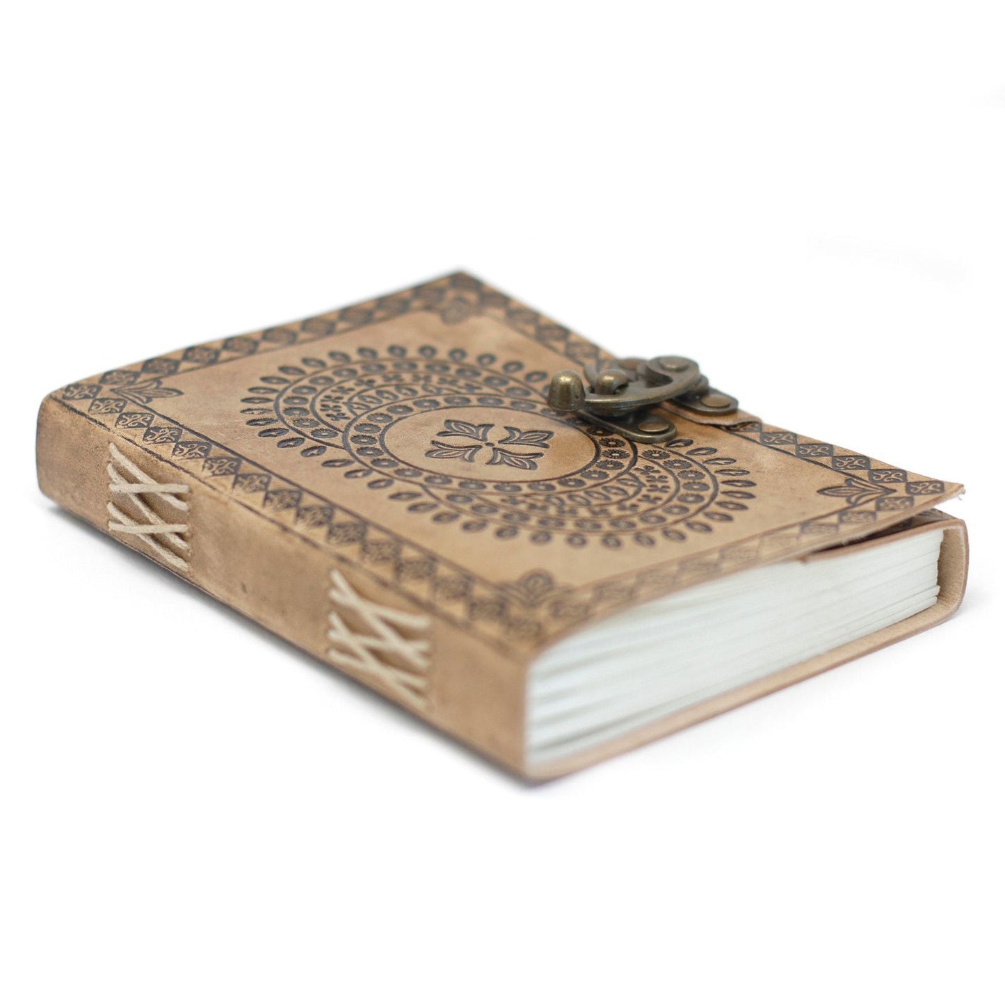 Leather Blue Mandala Notebook (7x5") - Luna Panther
