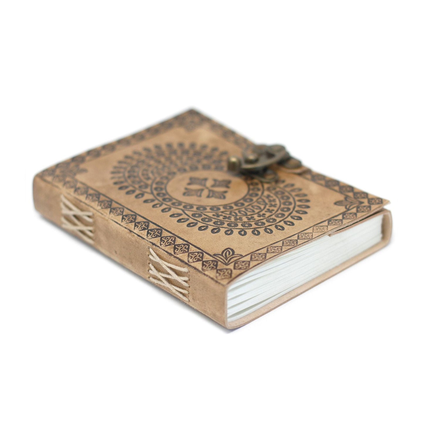 Leather Blue Mandala Notebook (7x5") - Luna Panther