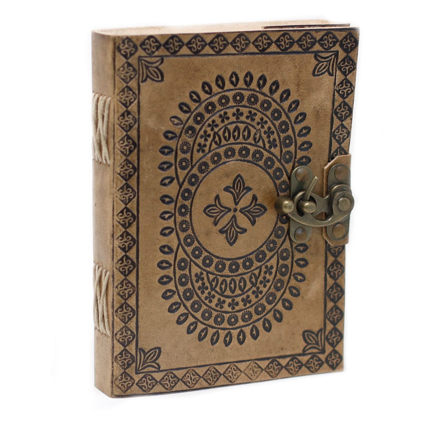 Leather Blue Mandala Notebook (7x5") - Luna Panther