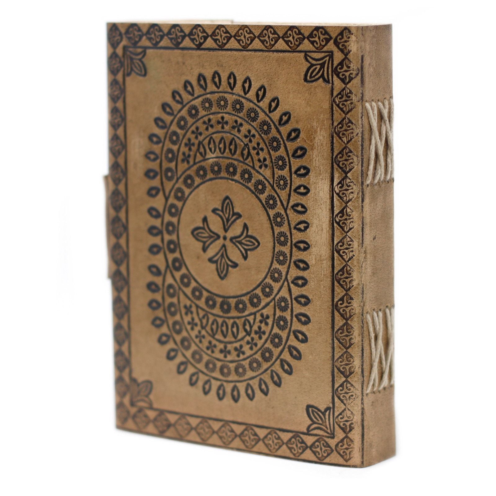 Leather Blue Mandala Notebook (7x5") - Luna Panther
