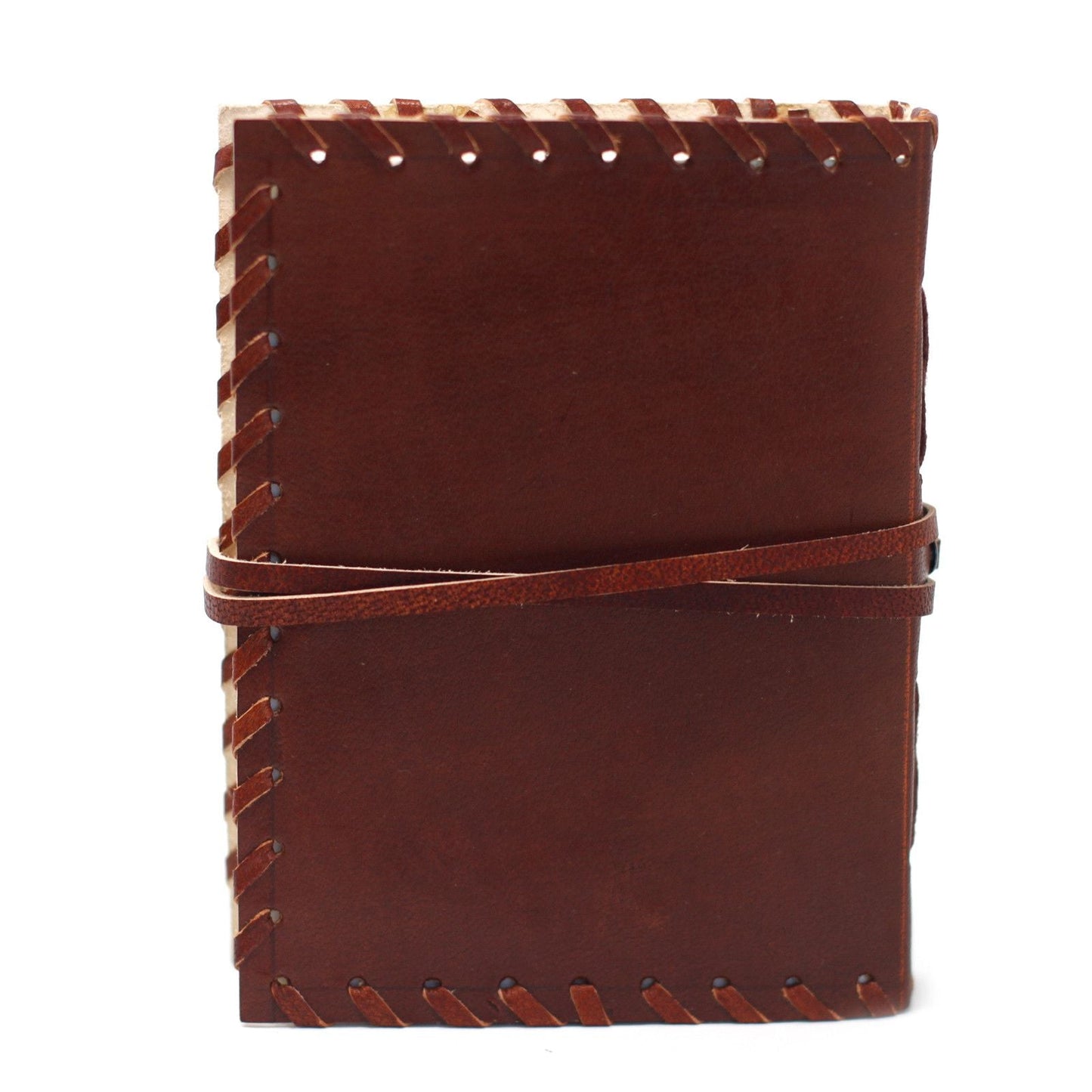 Leather Book of Thoughts with Wrap Notebook (6x4") - Luna Panther