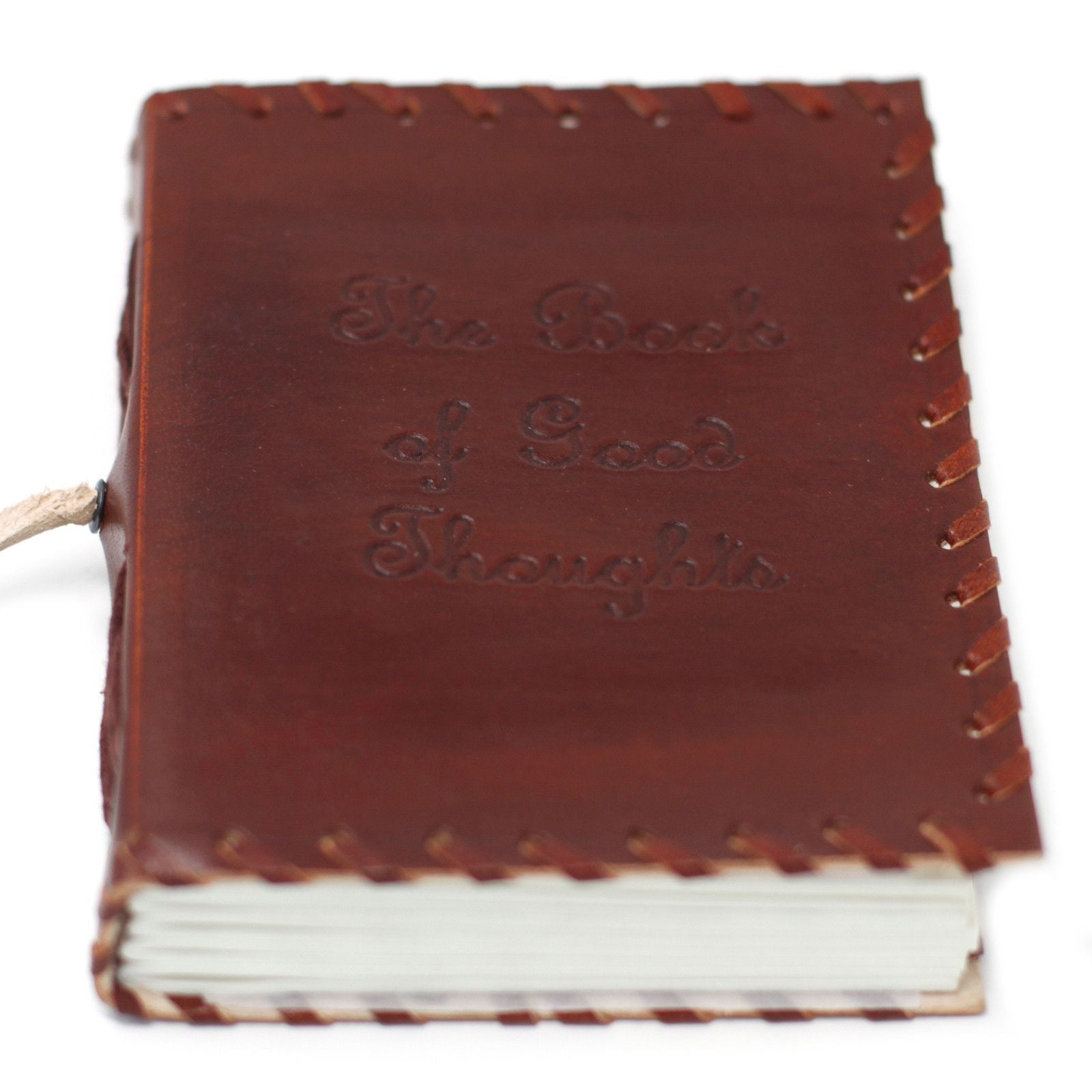 Leather Book of Thoughts with Wrap Notebook (6x4") - Luna Panther