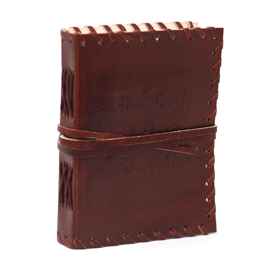 Leather Book of Thoughts with Wrap Notebook (6x4") - Luna Panther
