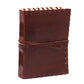 Leather Book of Thoughts with Wrap Notebook (6x4") - Luna Panther