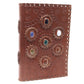 Leather Chakra Stone Notebook (6x9") - Luna Panther