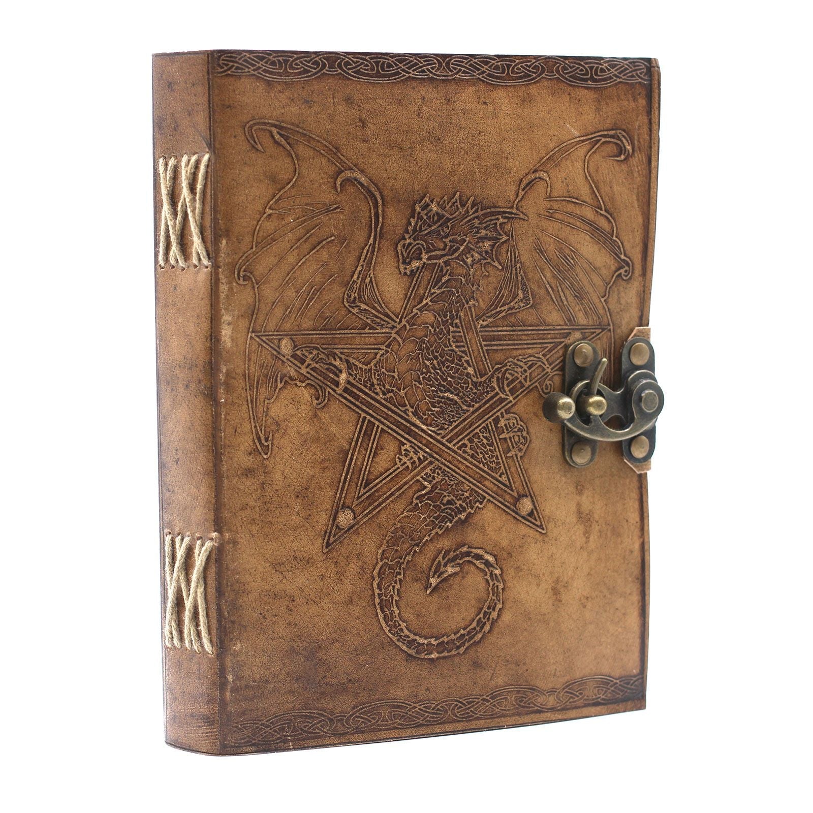 Leather Dragon Notebook (6x8") - Luna Panther