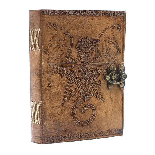 Leather Dragon Notebook (6x8") - Luna Panther