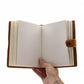 Leather Embossed Notebook - Tan Floral Pattern - 17.8×12.7 cm - Luna Panther