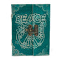 Leather Green Peace with Lock Notebook (7x5") - Luna Panther