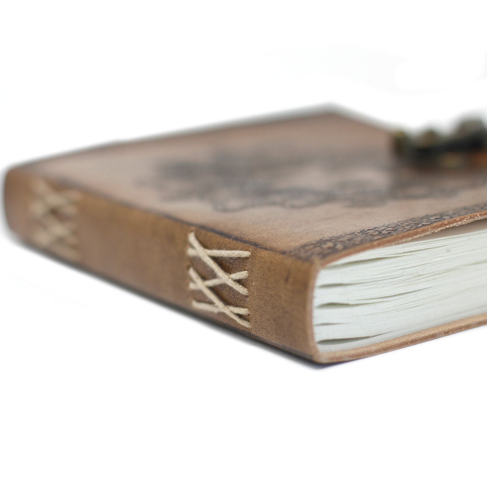 Leather Greenman Notebook (6x8") - Luna Panther